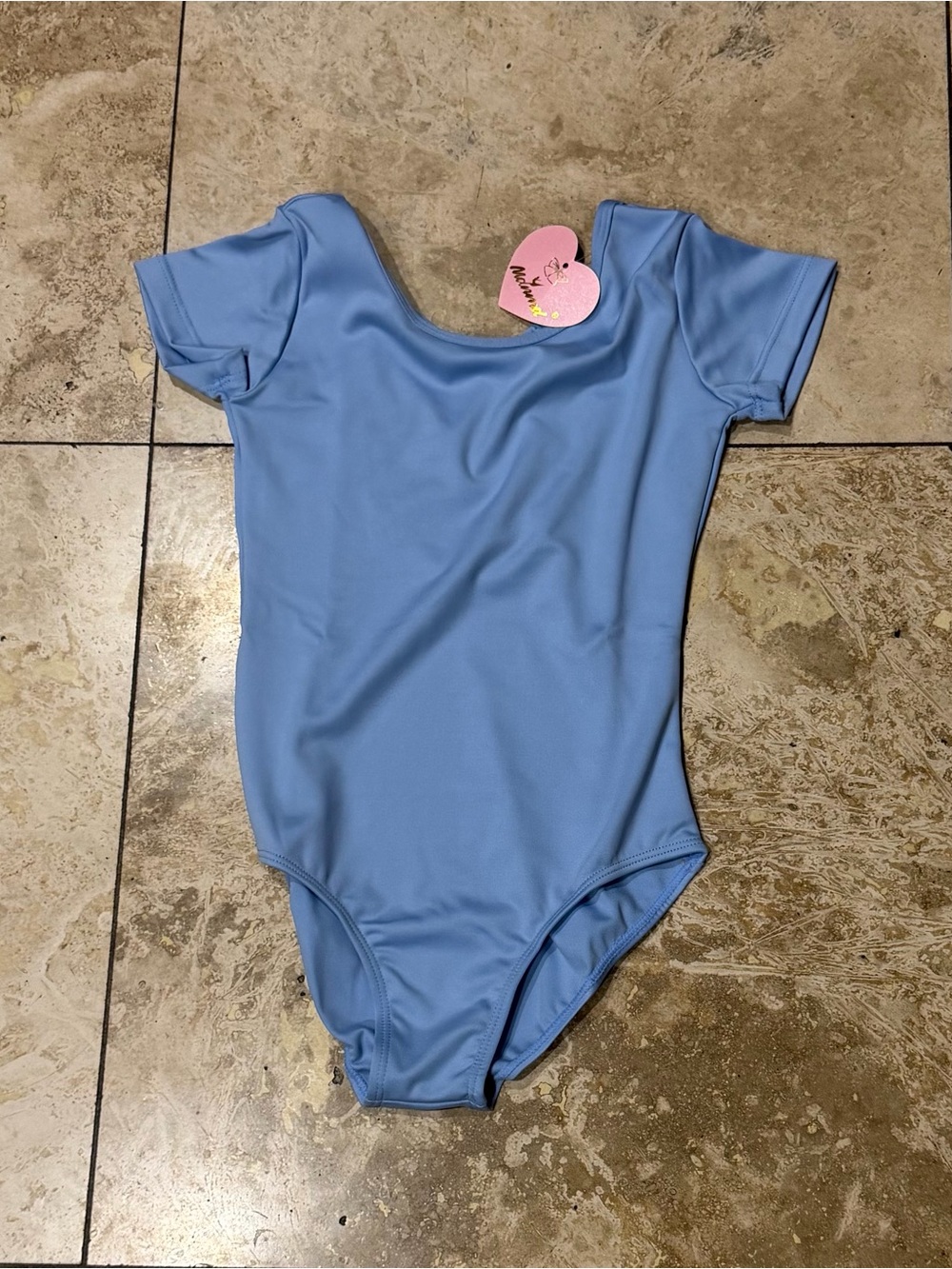 Sky Blue Short Sleeve Leotard